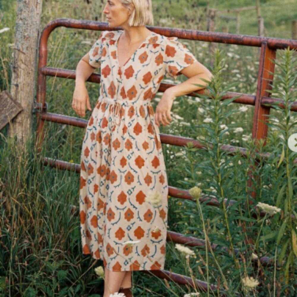 Christy Dawn Dawn Dress in Oakleaf Size Petite Medium